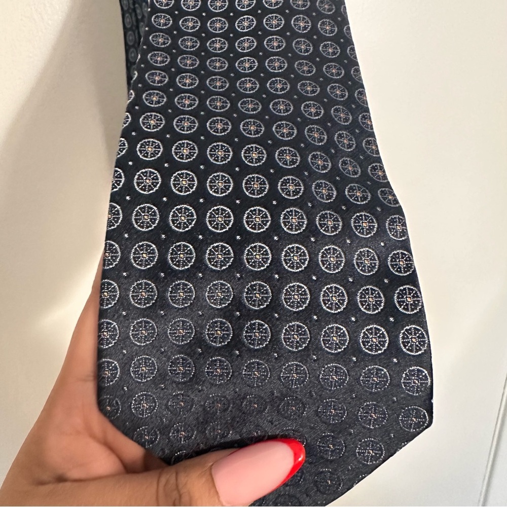 Dior Blue and Gold Tie for Formal Occasions